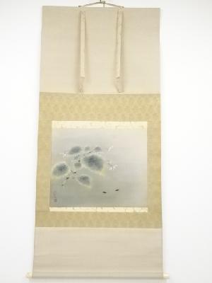 田中以知庵筆　秋興図太巻　肉筆絹本掛軸（共箱・二重箱）